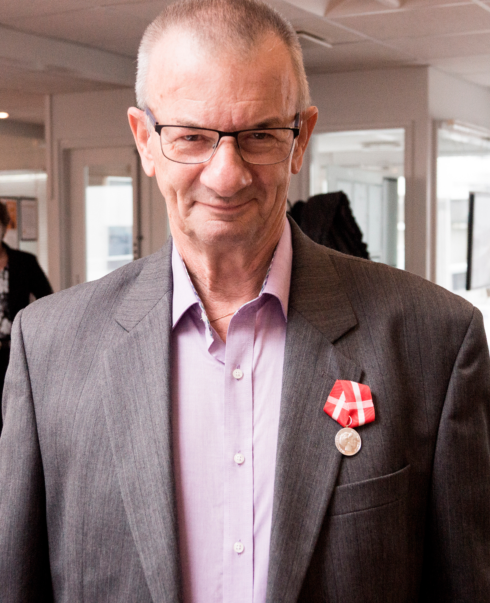 Jørgen Lundin med medalje